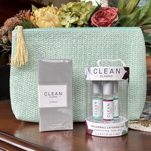 Brand New Clean Classic Ultimate Fragrance Spray & Rollerball Layering Trio